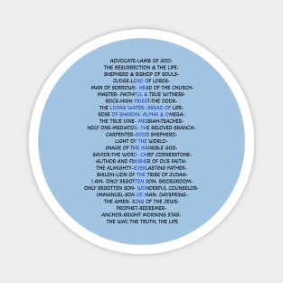 Names of Jesus - Back of Tshirt Magnet